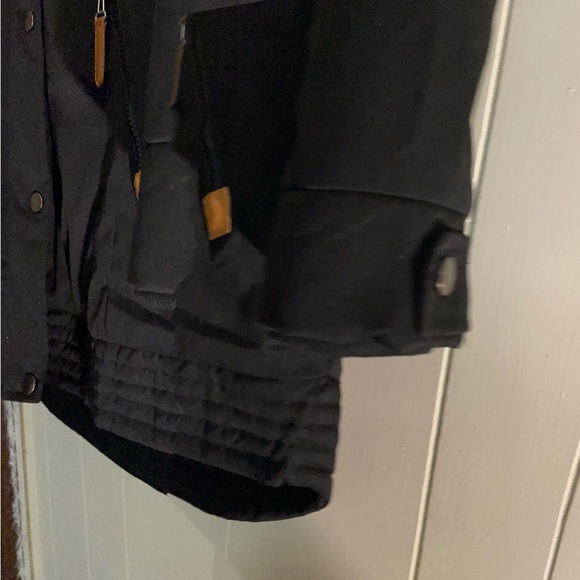 Black Hooded Jacket with Tan Accents - Picture 5 of 8